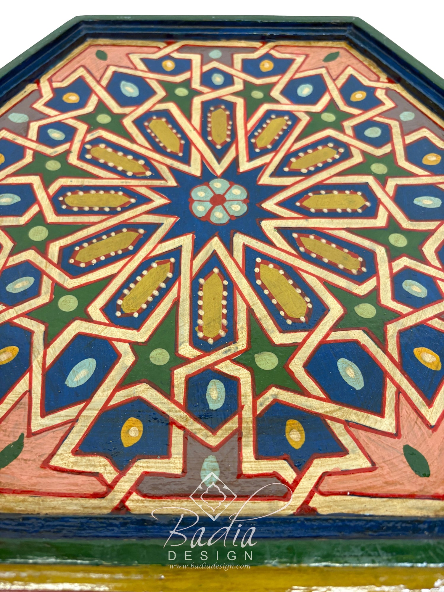 Hand Painted Multi-Color Side Tables