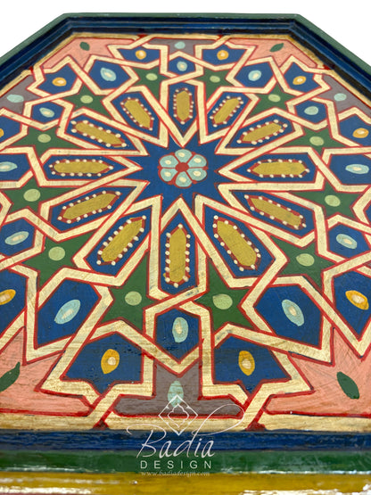 Hand Painted Multi-Color Side Tables