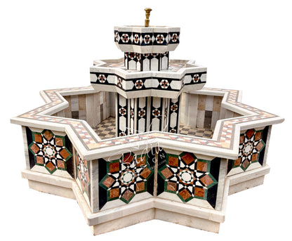 Multi-Color Star Shaped Marble Fountain