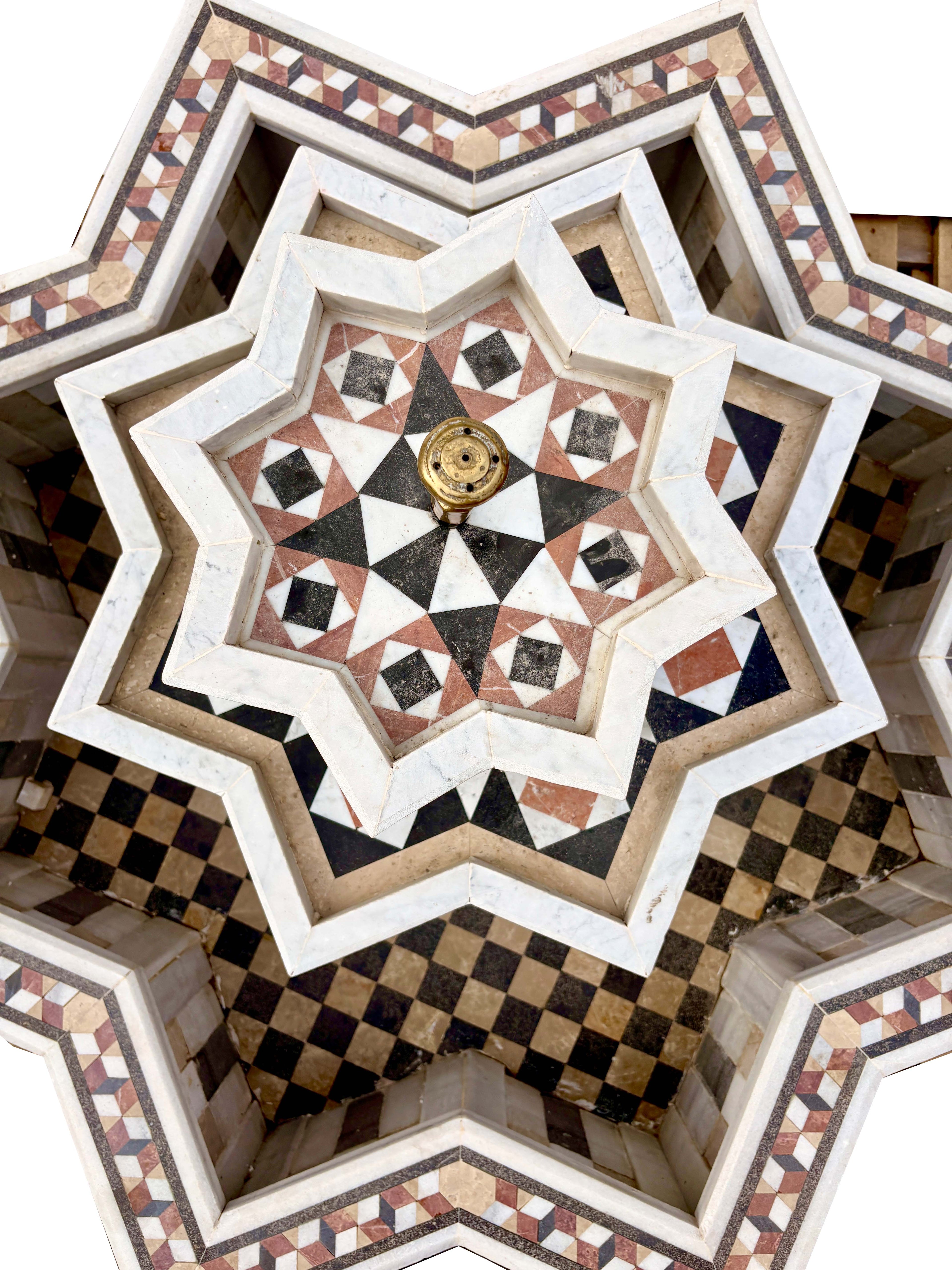 Multi-Color Star Shaped Marble Fountain