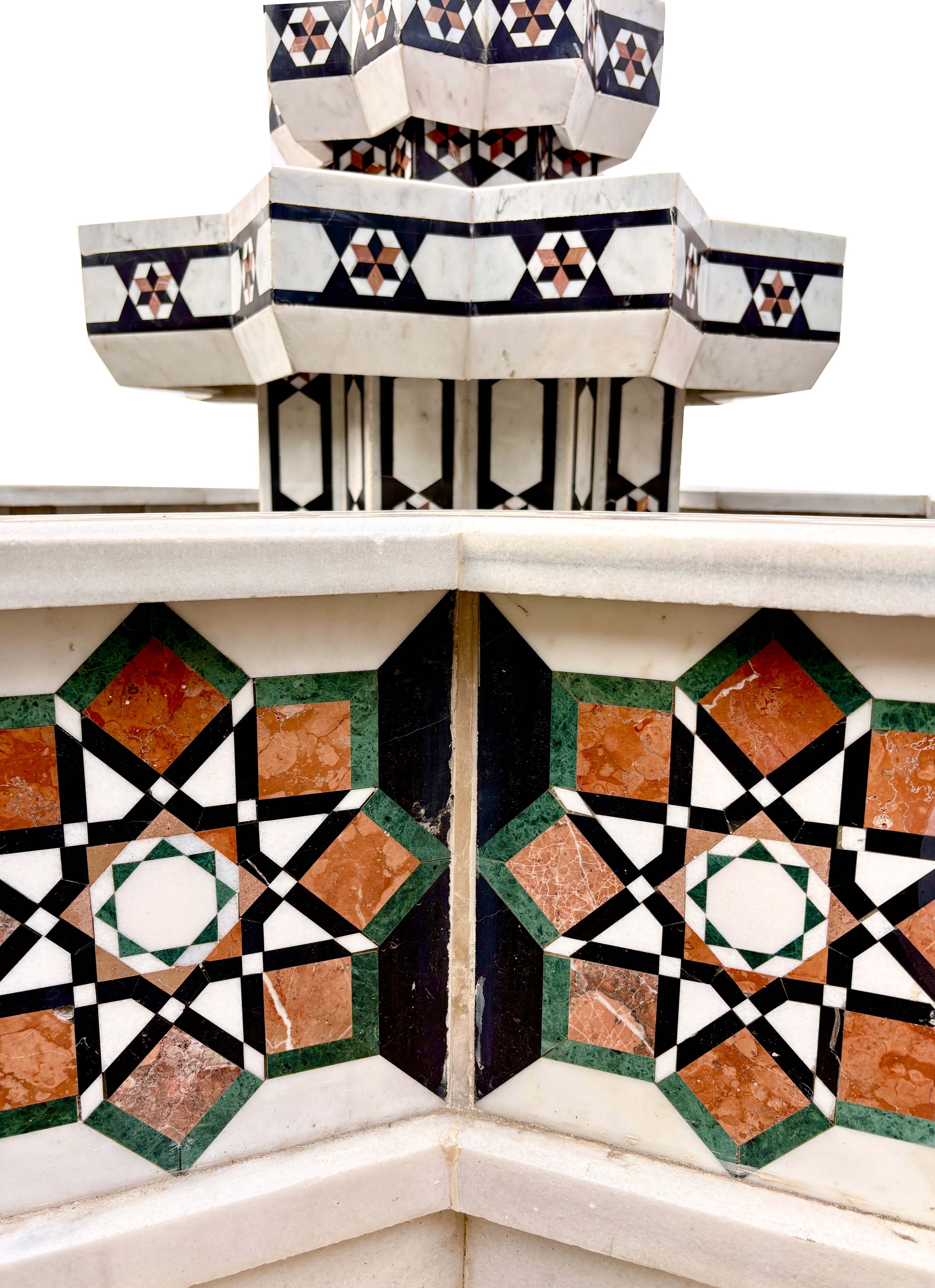 Multi-Color Star Shaped Marble Fountain