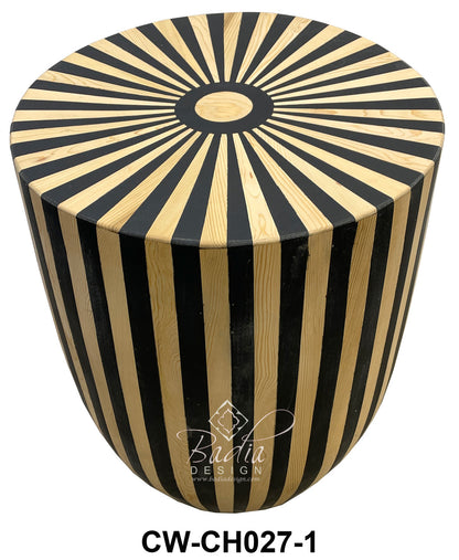 Multi-Color Wooden Ottoman