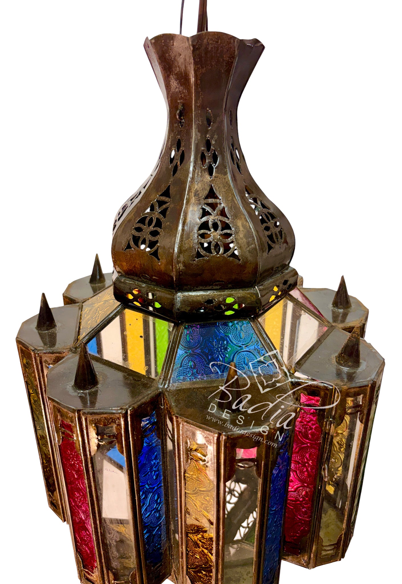 Multicolor Glass Hanging Lantern