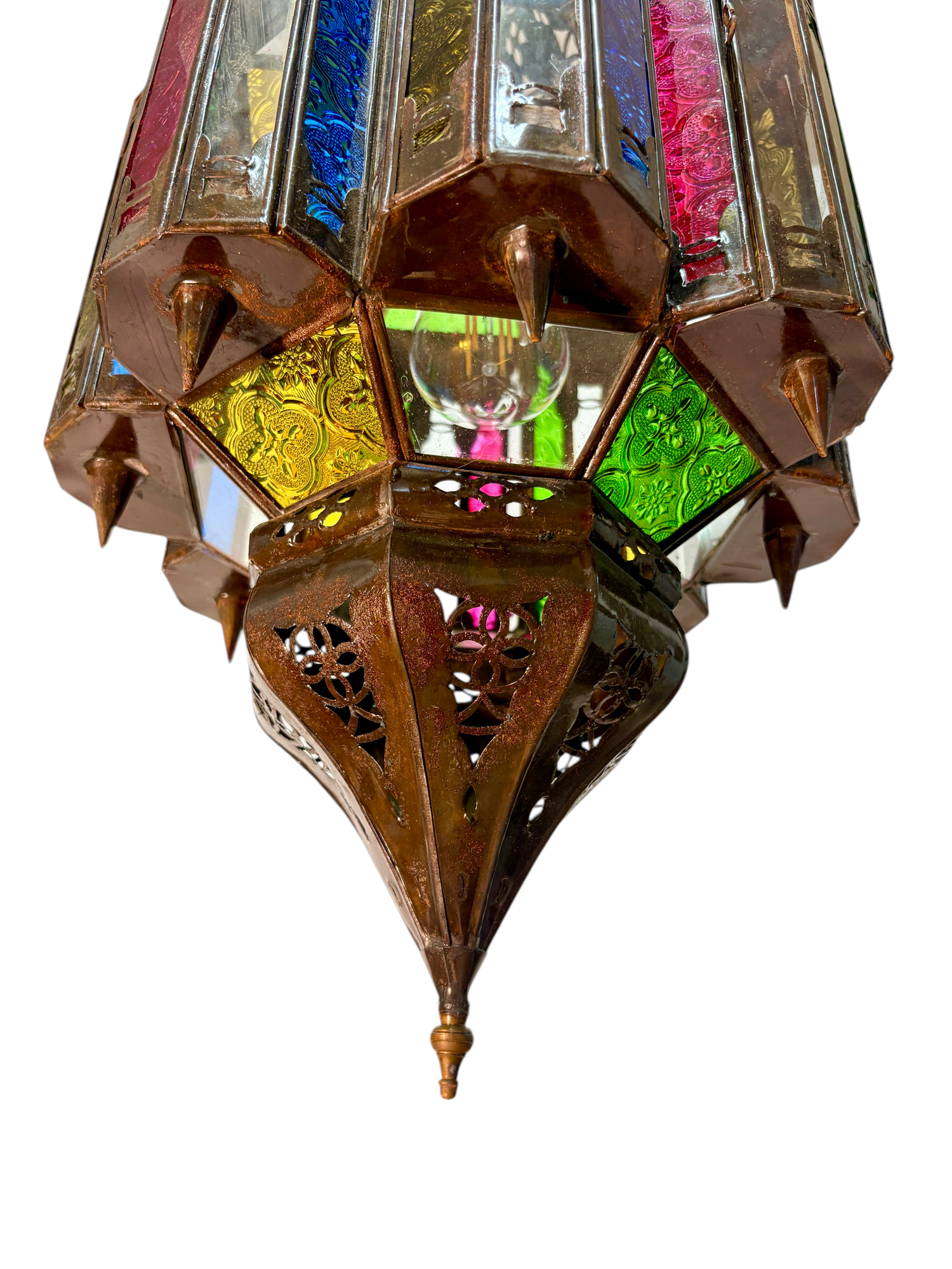 Multicolor Glass Hanging Lantern