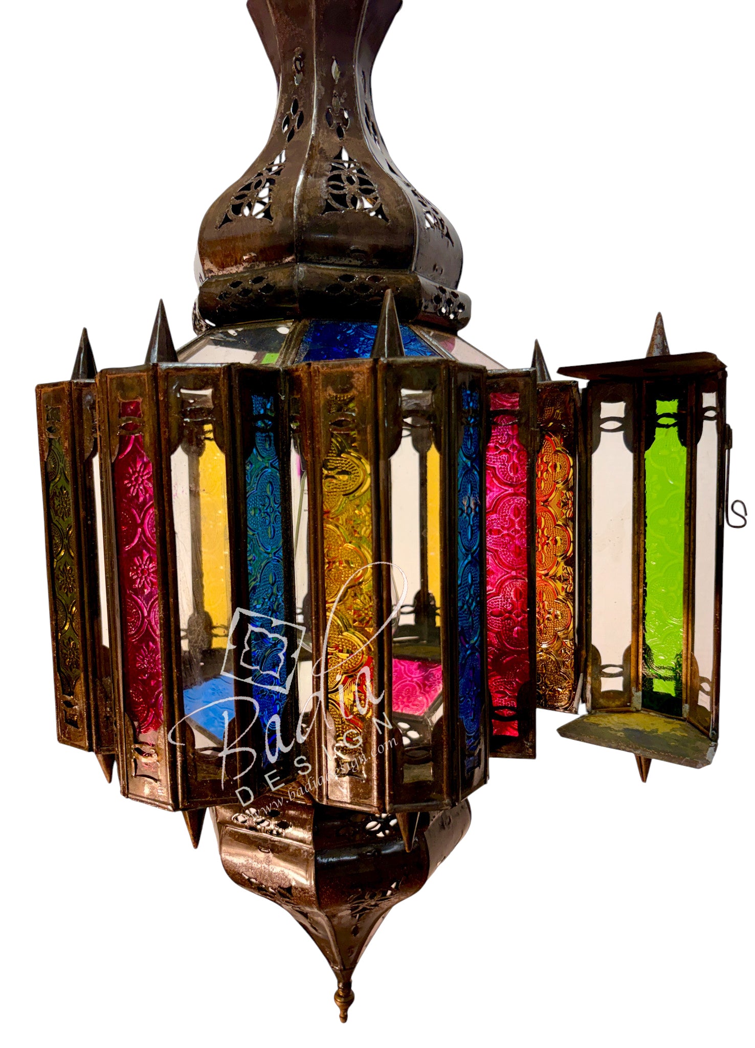 Multicolor Glass Hanging Lantern