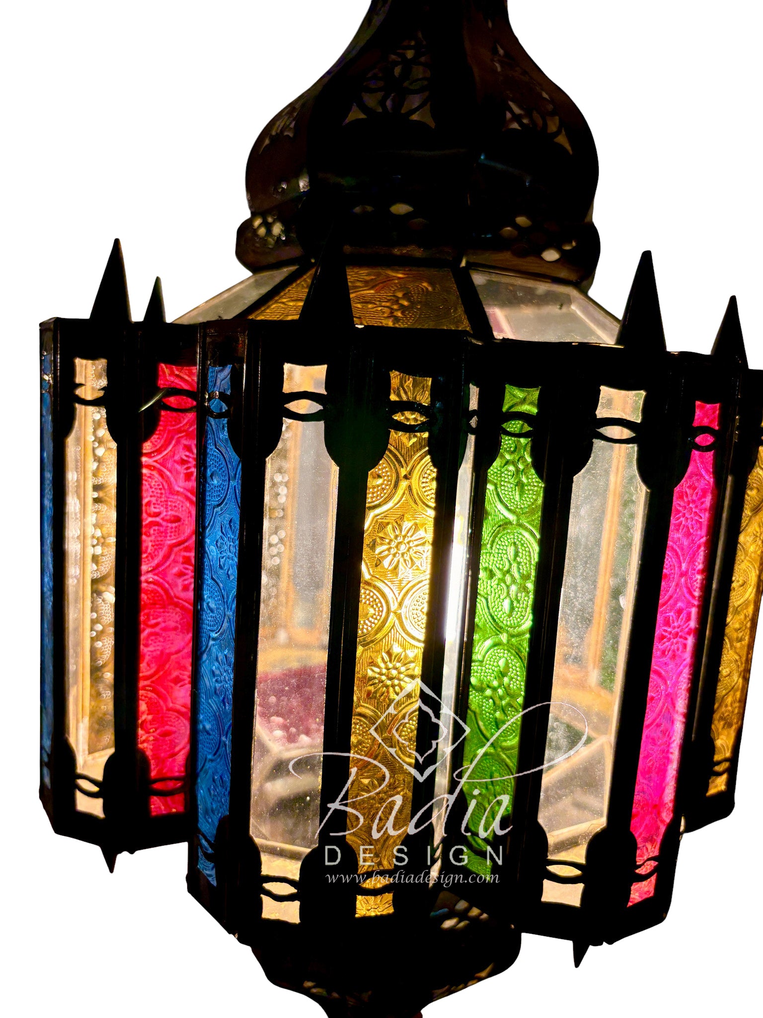 Multicolor Glass Hanging Lantern