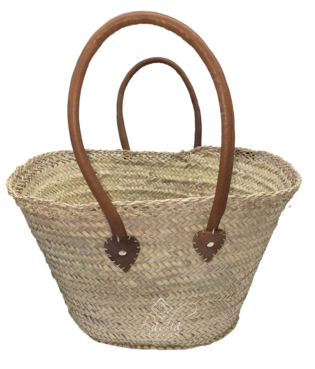 Moroccan Natural Color Handwoven Straw Basket