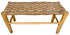 Moroccan Natural Wood Bench with Woven Rope Seat
