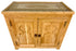 Natural color hand carved cabinet with two doors