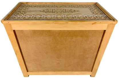 Natural Wood Hand-Carved Cabinet