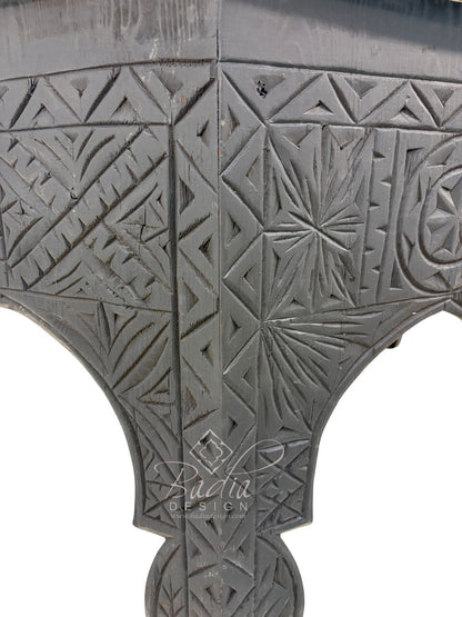 Octagon Embossed Metal and Bone Table