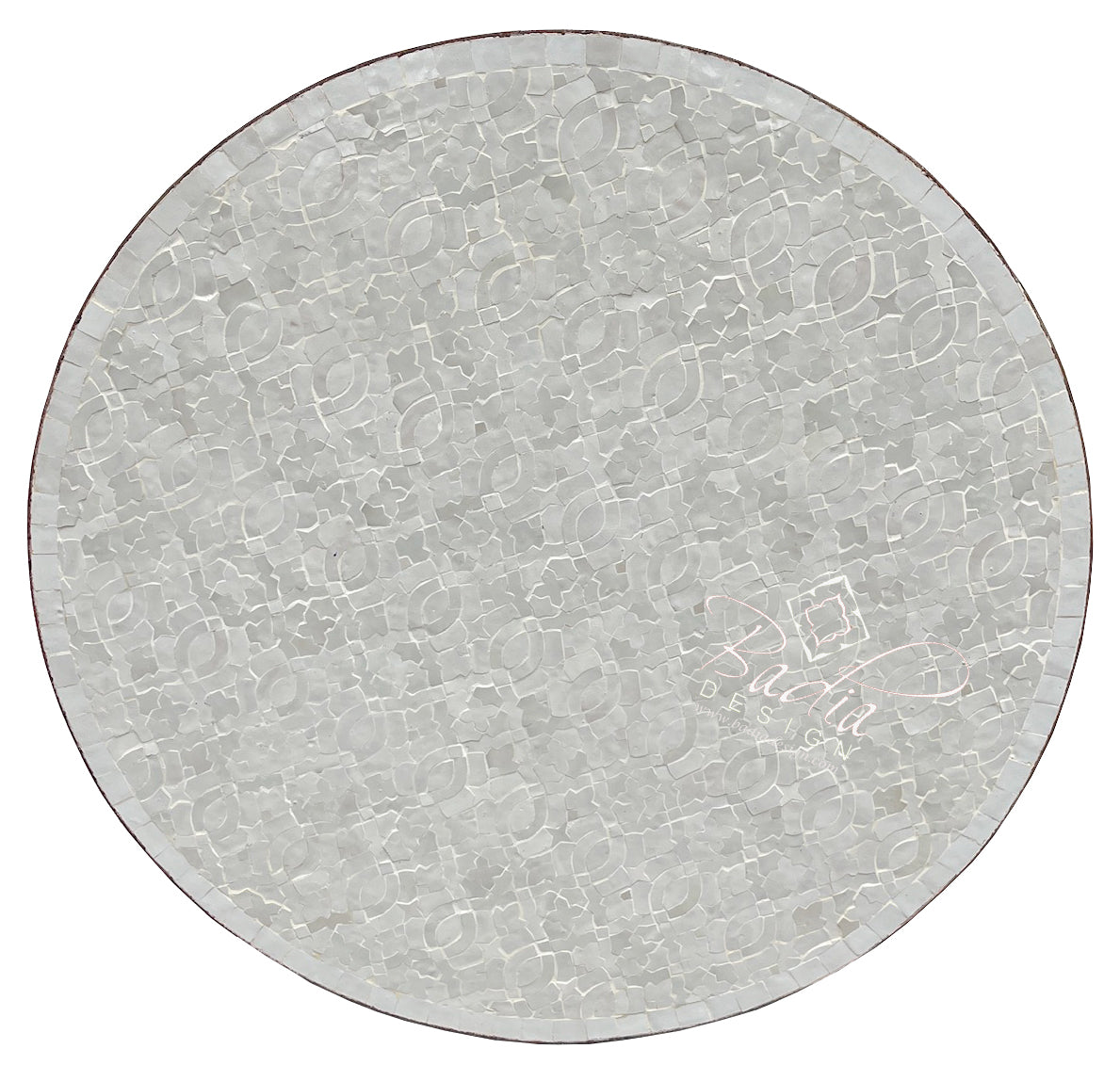 Moroccan Mosaic Tile Table Top in Off-White