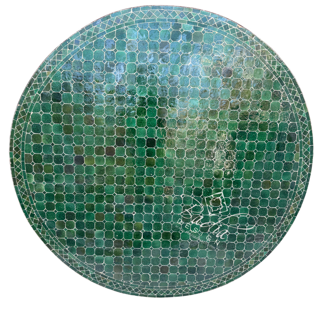 60" Evergreen Mosaic Tile Table Top