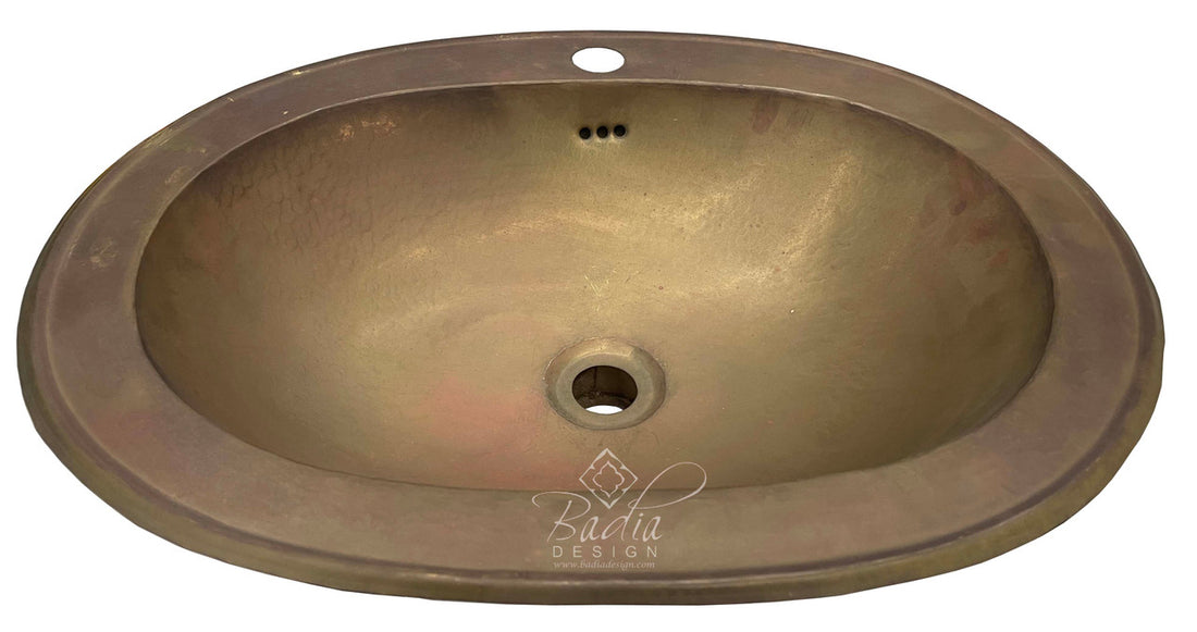 Moroccan Oval Shaped Bronze Color Sink
