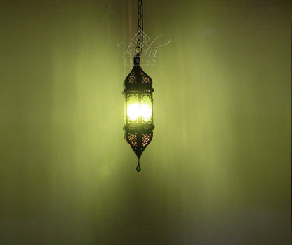 Hanging Multi Color Glass Lanterns