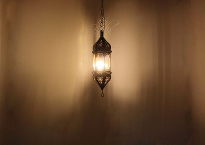 Hanging Multi Color Glass Lanterns