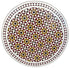Round Moroccan Brown and White Intricately Designed Tile Table Top