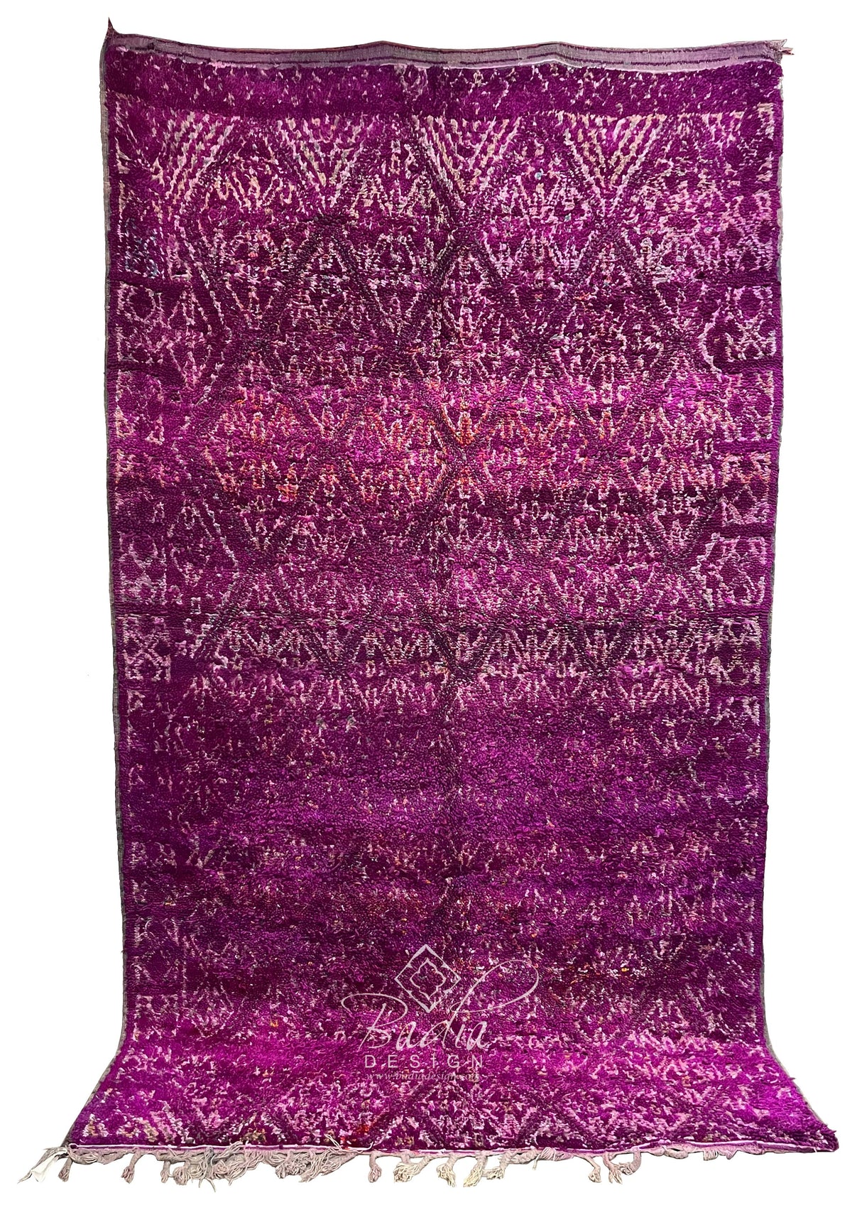 Saudi Rug Purple Moroccan Purple Vintage Hand Woven Rug from Badia Design Inc.