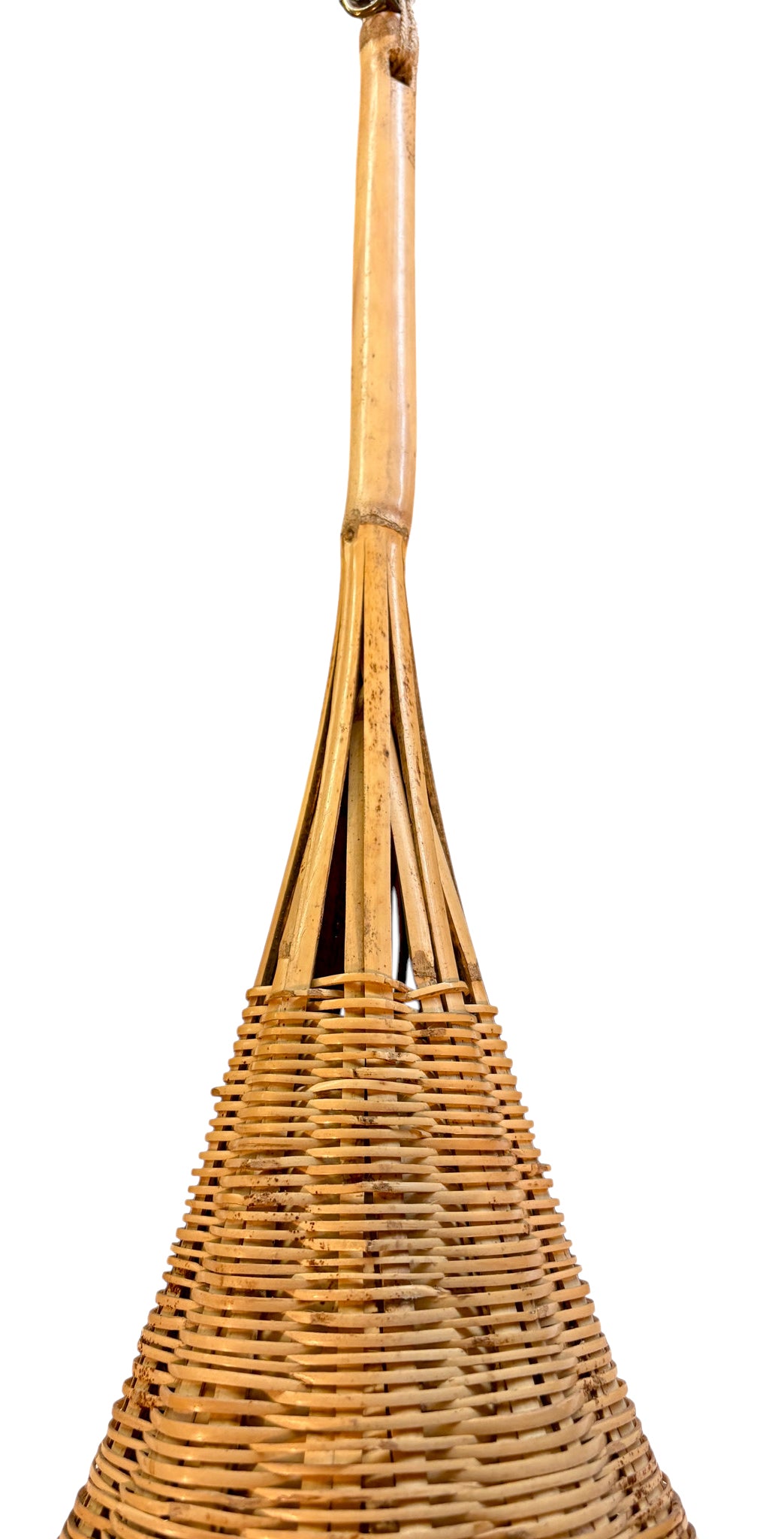 Raffia Hanging Lantern with Woven Natural Fiber Design