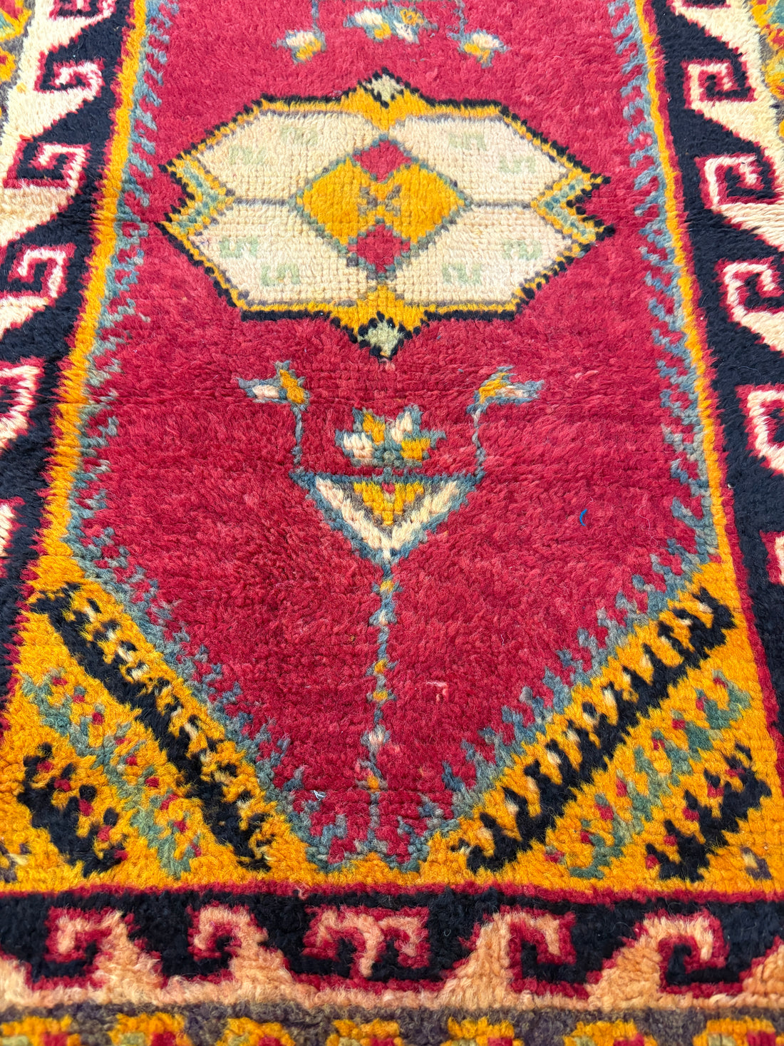 Red and Multi-Color Tribal Handwoven Rug