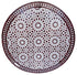 Round Brick Red and White Moroccan Mosaic Tile Table Top