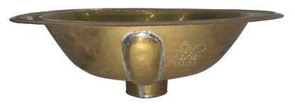 Round Hand Forged Brass and Silver Sinks