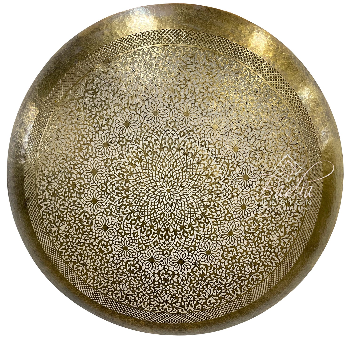 Large Intricately Designed Brass Wall Sconce