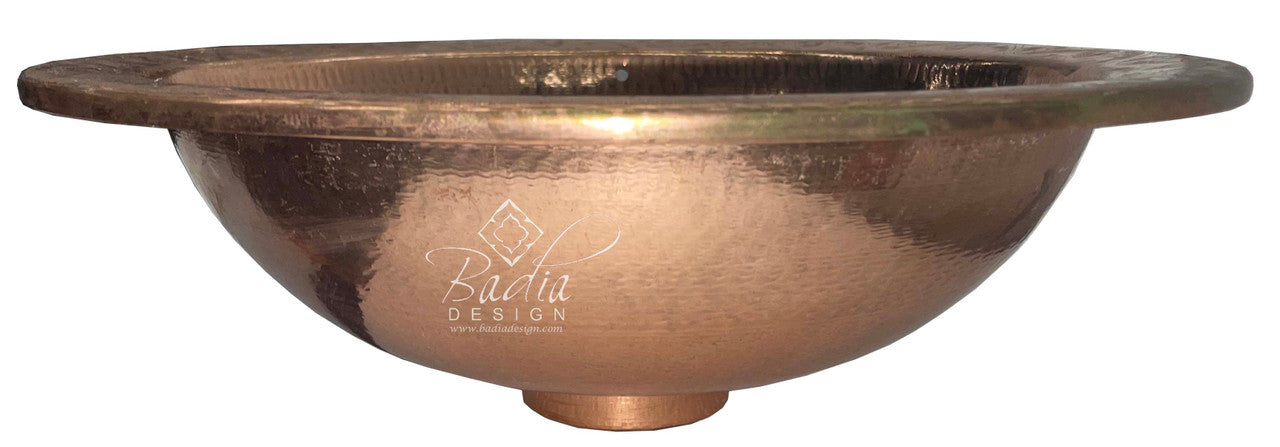 Beautiful Moroccan Bowl Shaped Engraved Copper Sink closeup shot
