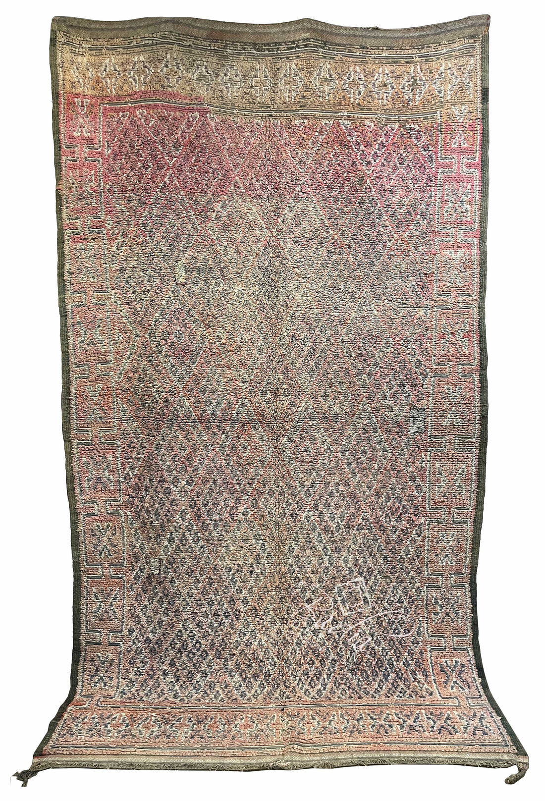 Moroccan Vintage Multi-Color Hand Woven Rug