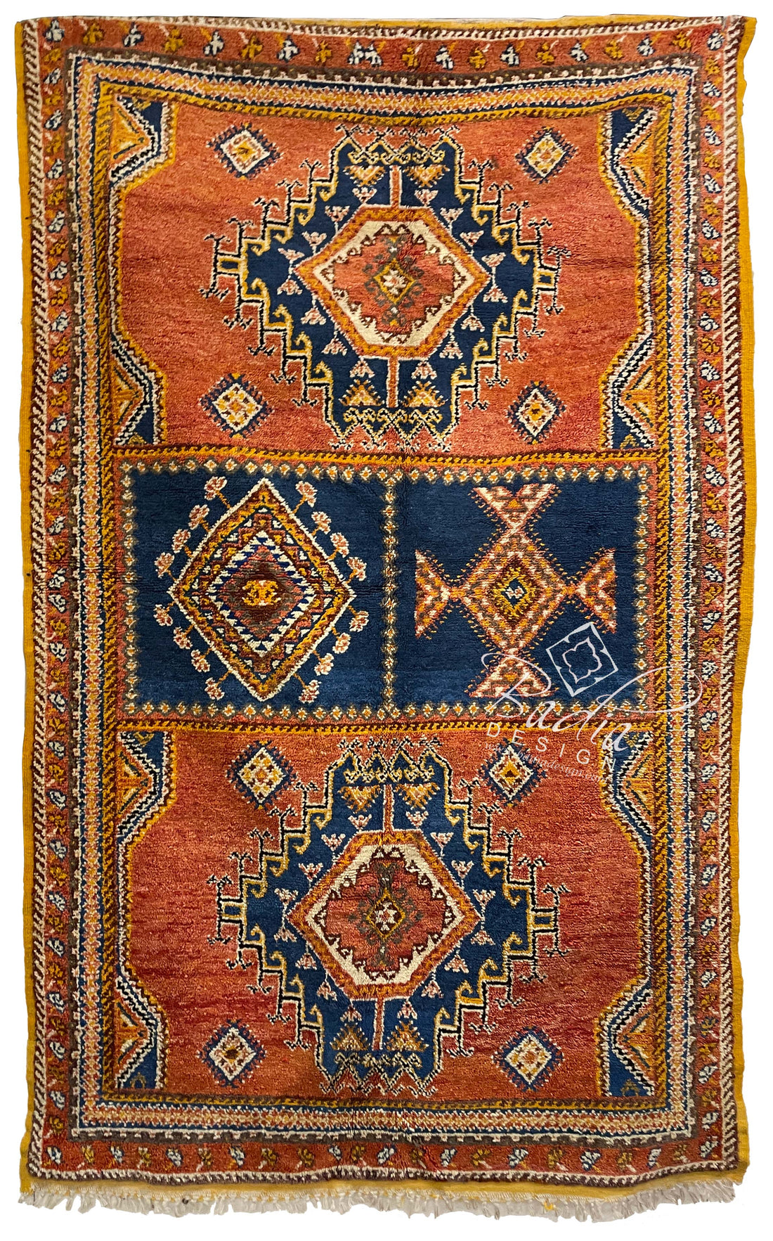 Small Multi-Color Moroccan Handmade Tribal Area Rug