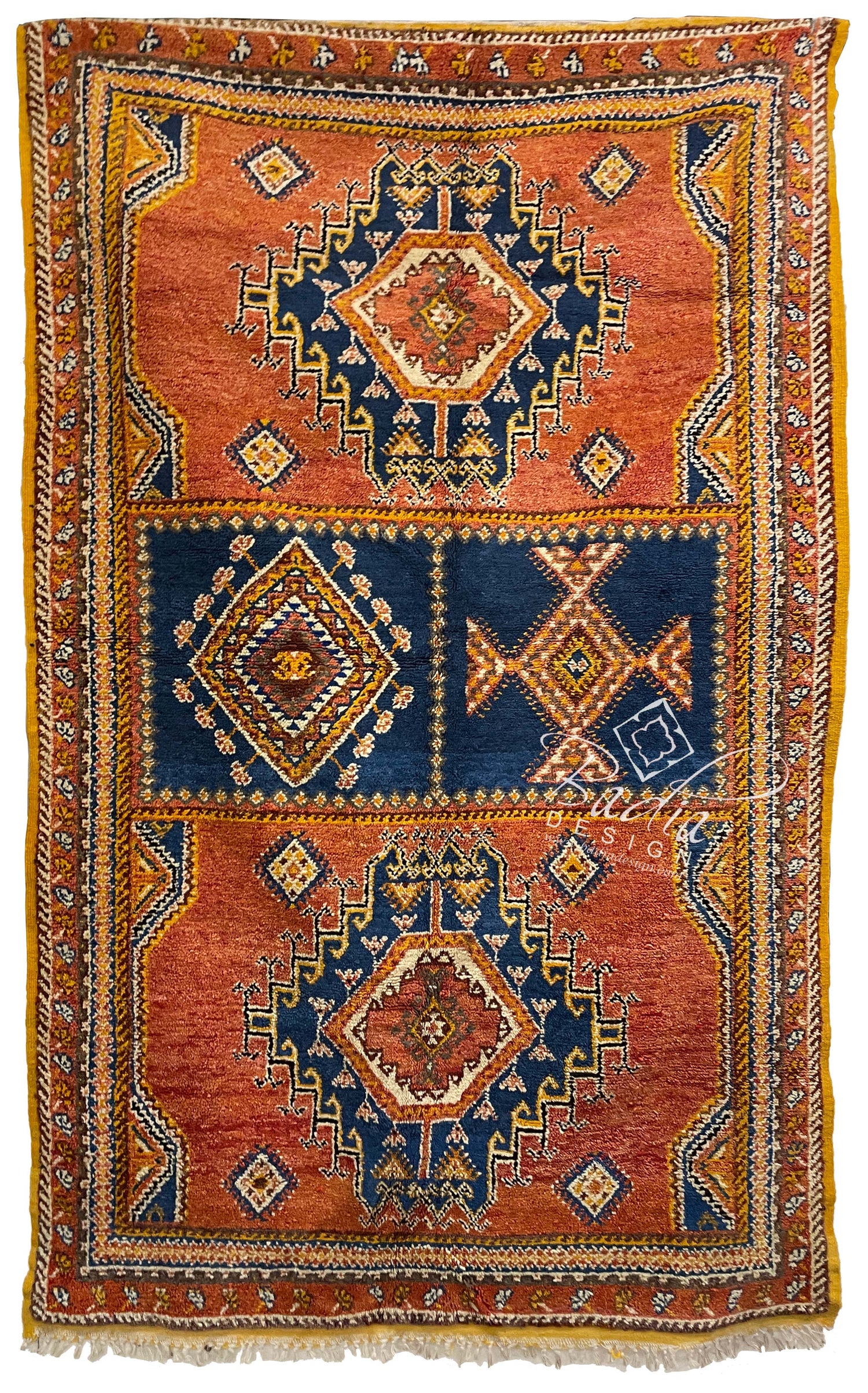 Small Multi-Color Moroccan Handmade Tribal Area Rug