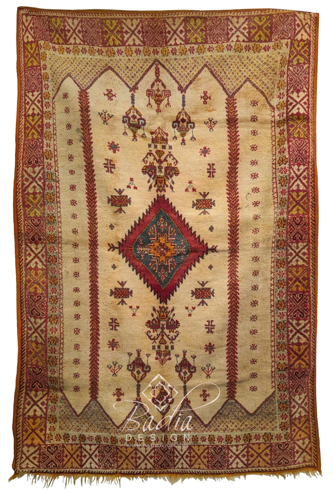 Multi-Color Moroccan Handmade Tribal Area Rug