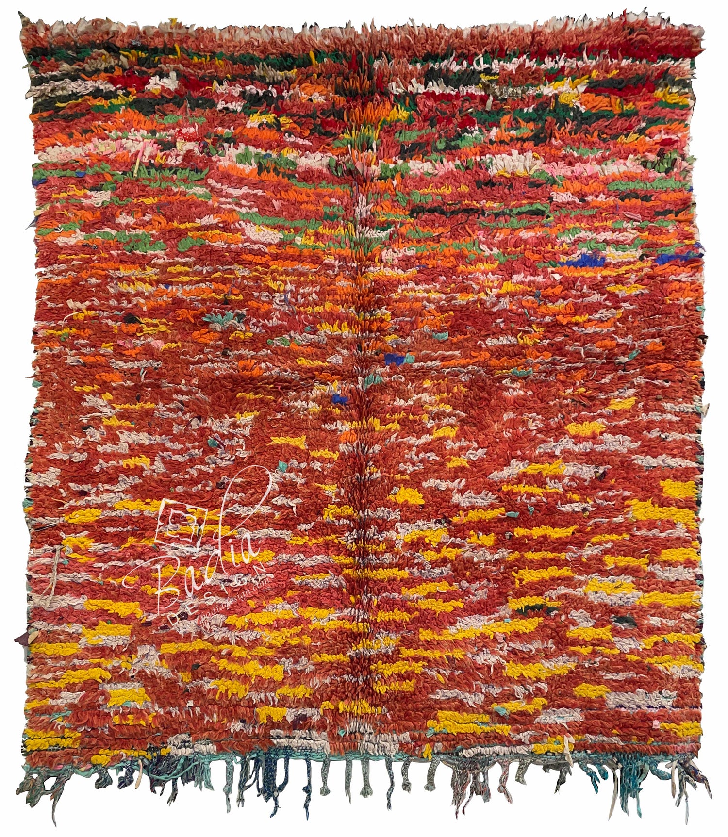 Wide Red Multi-Color Rug