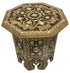 Light Stained Moroccan Side Table with Mother of Pearl Inlay