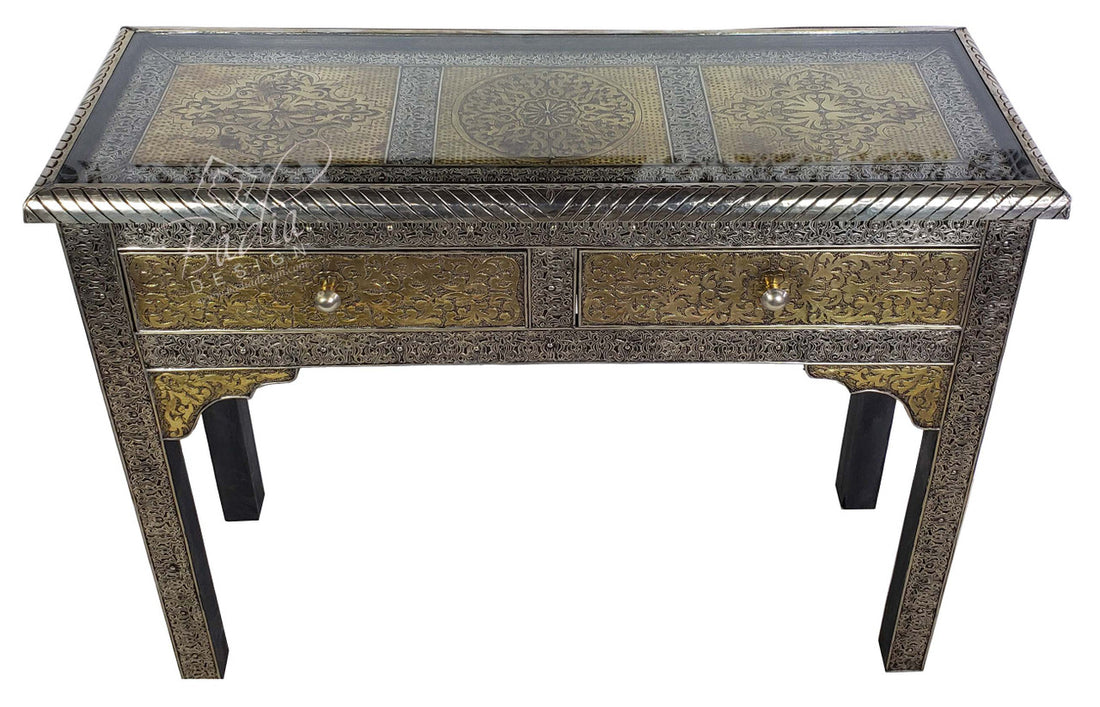 Silver Embossed Nickel Cabinet