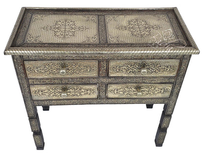 Moroccan Embossed Nickel Cabinet