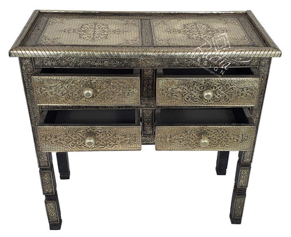 Moroccan Embossed Nickel Cabinet