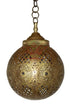 Brass and Silver Moroccan Pendant Light Lamp