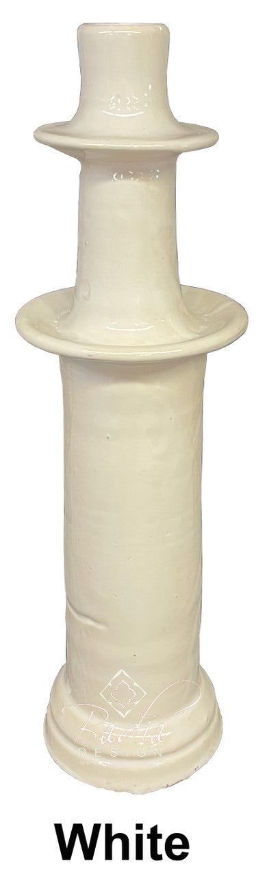 Solid Color Hand Painted Ceramic Candle Holders