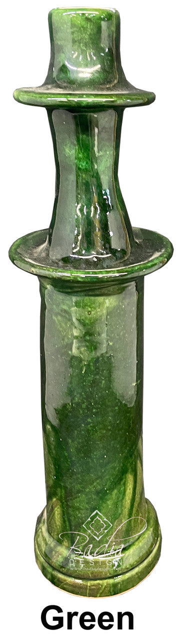 Solid Color Hand Painted Ceramic Candle Holders