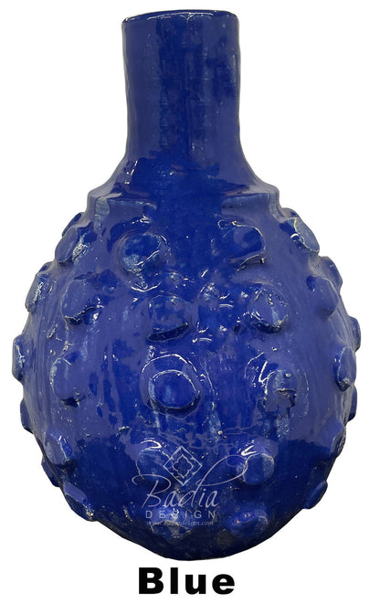 Hand Painted Spiked Ceramic Flower Vase