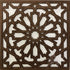 Square Hand Carved Moroccan Wooden Panel with a Light Brown Stain