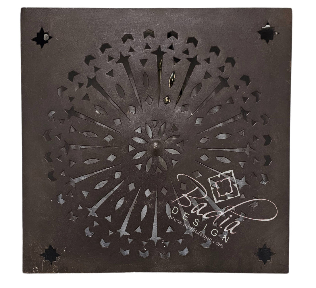 Square Rustic Iron Wall Sconce