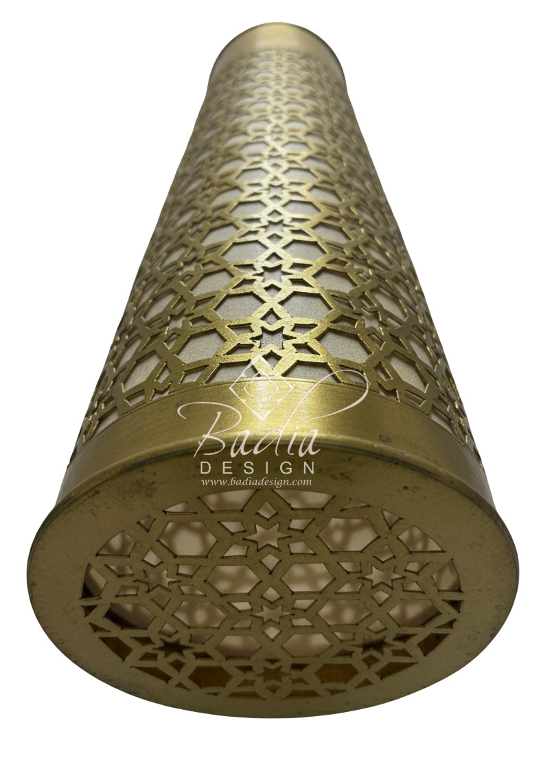Tall Brass Cylindrical Shaped Light Fixture