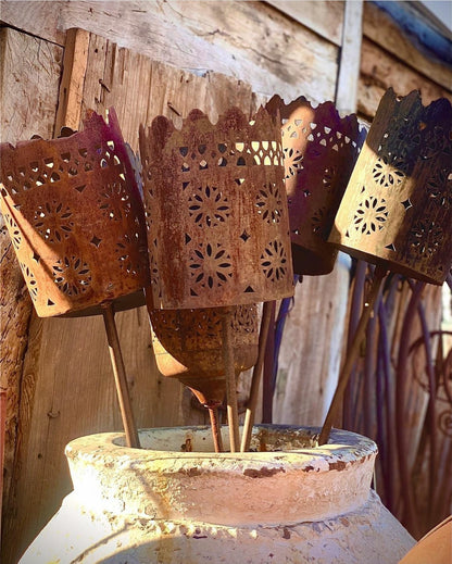 Tall Outdoor Rustic Iron Lantern