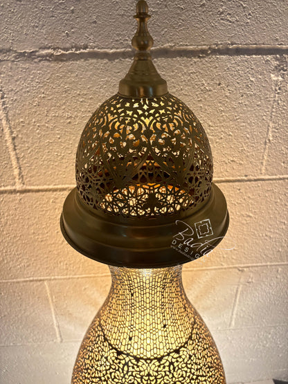 Tall Standing Brass Desktop Lamp