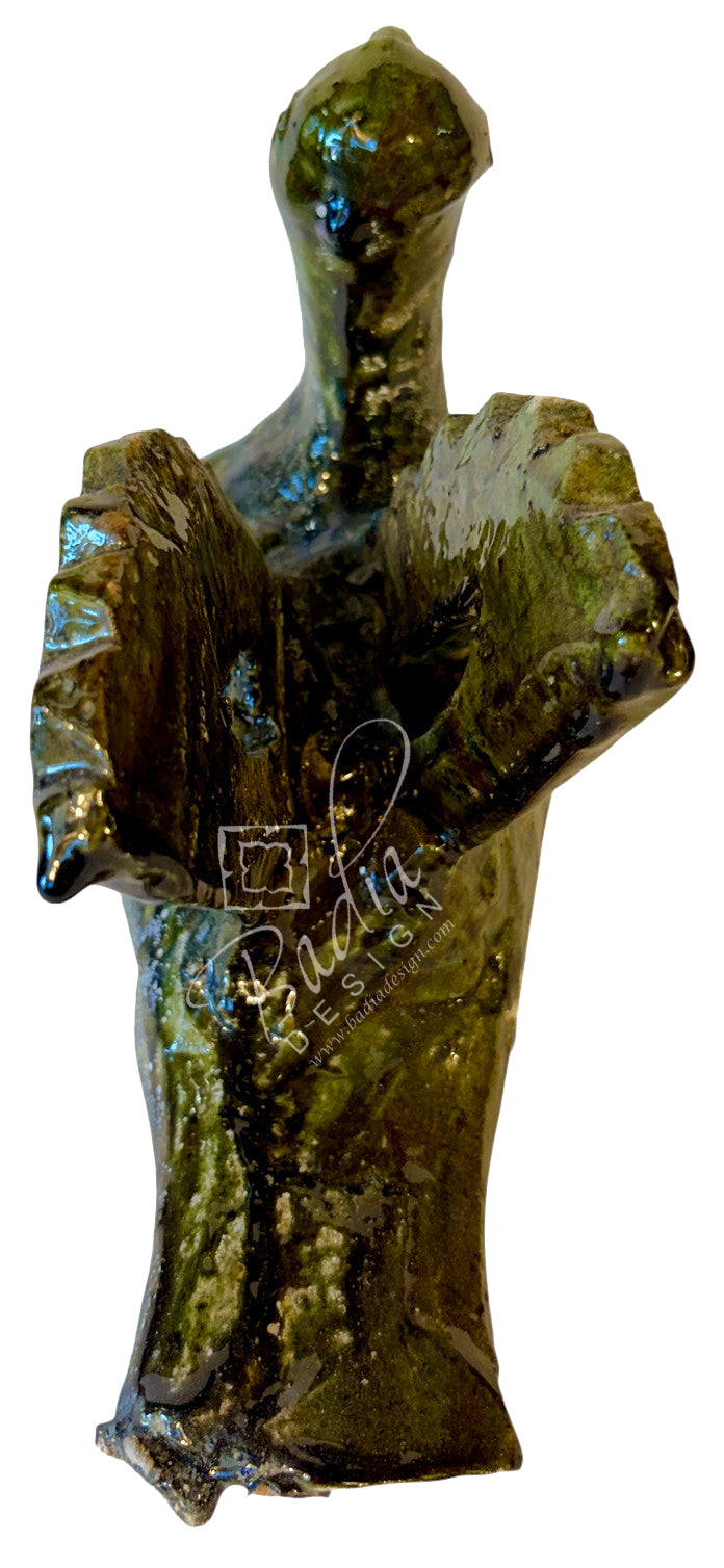 Tamegroute Bird Sculpture with Raised Wings