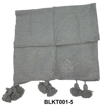 Throw Blankets with Pom-Poms