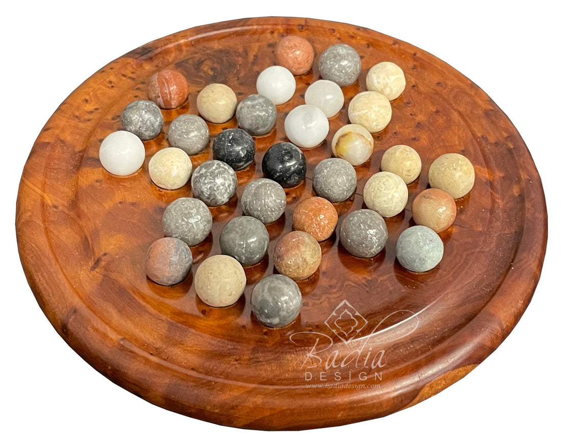 Moroccan Thuya Wood Solitaire Game