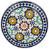 Round Moroccan Multi-Color Mosaic Tile Table Top